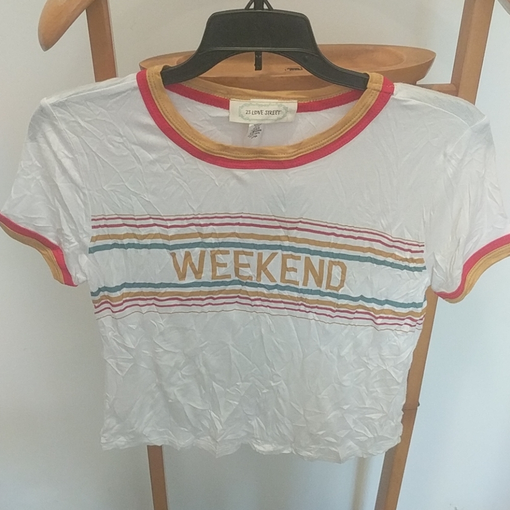 LOVE STREET "WEEEKEND" TOP SHIRT LARGE